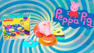 Мультик Свинка Пеппа ест печенье из плей до Peppa Pig Play Doh cookie creations