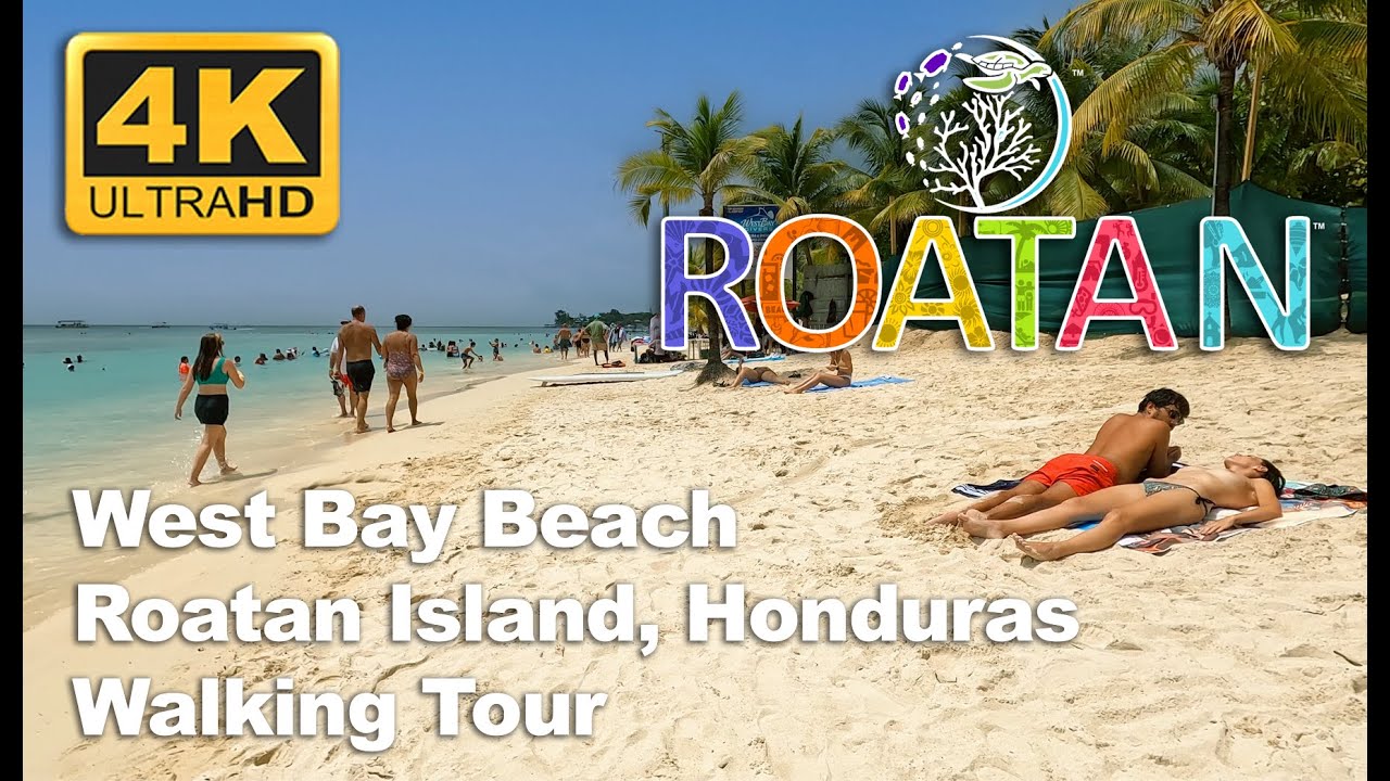 West Bay Beach on Roatan Island Coast of Honduras. MOST Unique Crystal