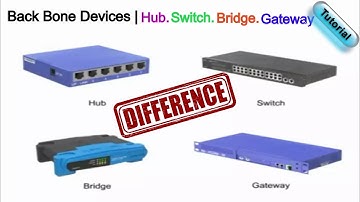BACK BONE DEVICES - Gateway devices, Bridges, Switches, Hubs| Gateway vs Bridges vs switches vs Hubs