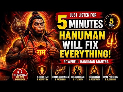 Just Listen for 5 Minutes — Hanuman Will Fix Everything 🔱 | Powerful Hanuman Mantra