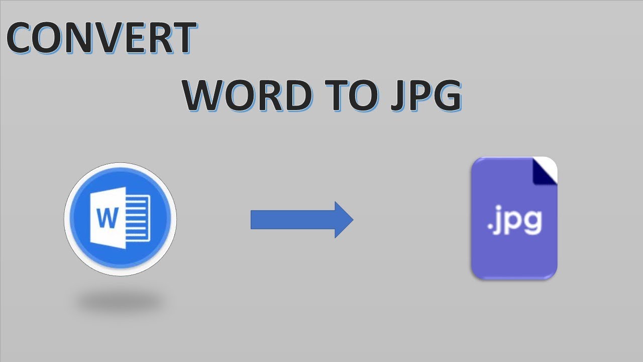 How to Convert Word to JPG YouTube
