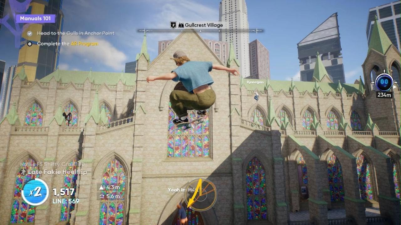 Skate - Clean Nollie 2160 Flip 360 on the P-Hus