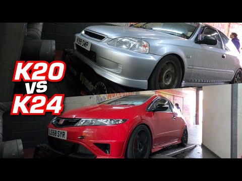 K20 vs K24 on the dyno !