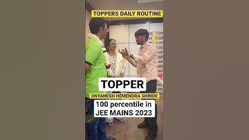 JEE MAINS 2023 Topper 100 percentile Daily Routine in Kota Jee mains Topper Interview