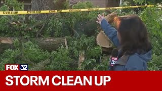 Cleanup begins in Beverly after severe weather plows through Chicago area