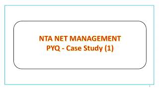 NTA UGC NET Management - Case Study - Part 1