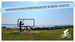 [4K] New Hampshire Seacoast | Virtual Bike Ride | Downtown Portsmouth and New Castle