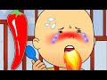 Caillou isst scharfes Essen | Caillou auf Deutsch