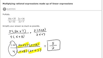 Multiplying rational expressions made up of linear expressions