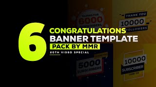 top 6 congratulation banner template pack | MMR GRAPHICS screenshot 5