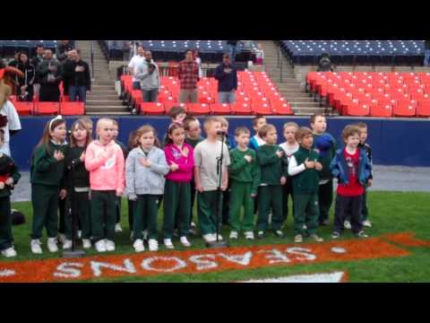 MSS 1st Grade Sings the National Anthem at the Frederick Keys Game