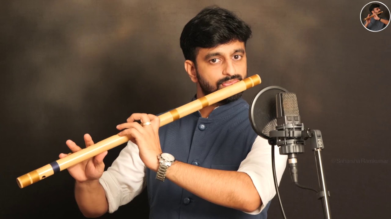 ACHUTHAM KESHAVAM Krishna Bajan   Flute Version   Sriharsha Ramkumar    1MinBambooTaleSeries