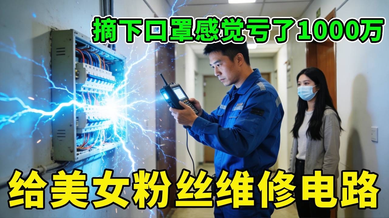 帮美女粉丝维修电路！最后女主摘下口罩，瞬间感觉我错过了1000万 【城阳电工电路】