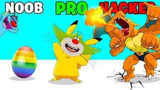 NOOB vs PRO vs HACKER | In Monster Catch 3D | With Oggy And Jack | Rock Indian Gamer |