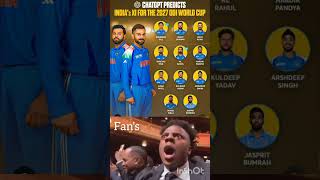 Chatgpt predicts India's Xl for the 2027 odi World Cup #cricket #ytviral #ytshorts #trendingshorts