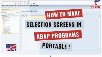 How to Make Selection Screens in ABAP Portable [english]