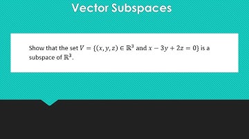 Finding whether a set is a subspace of R^3