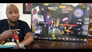 Arcade1Up Marvel Vs Capcom 2 XMen ‘97 Edition Deluxe Arcade Unboxing with Princetreppe