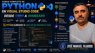 Python Ejercicio 12 Área de un triangulo 2026 22 principiante