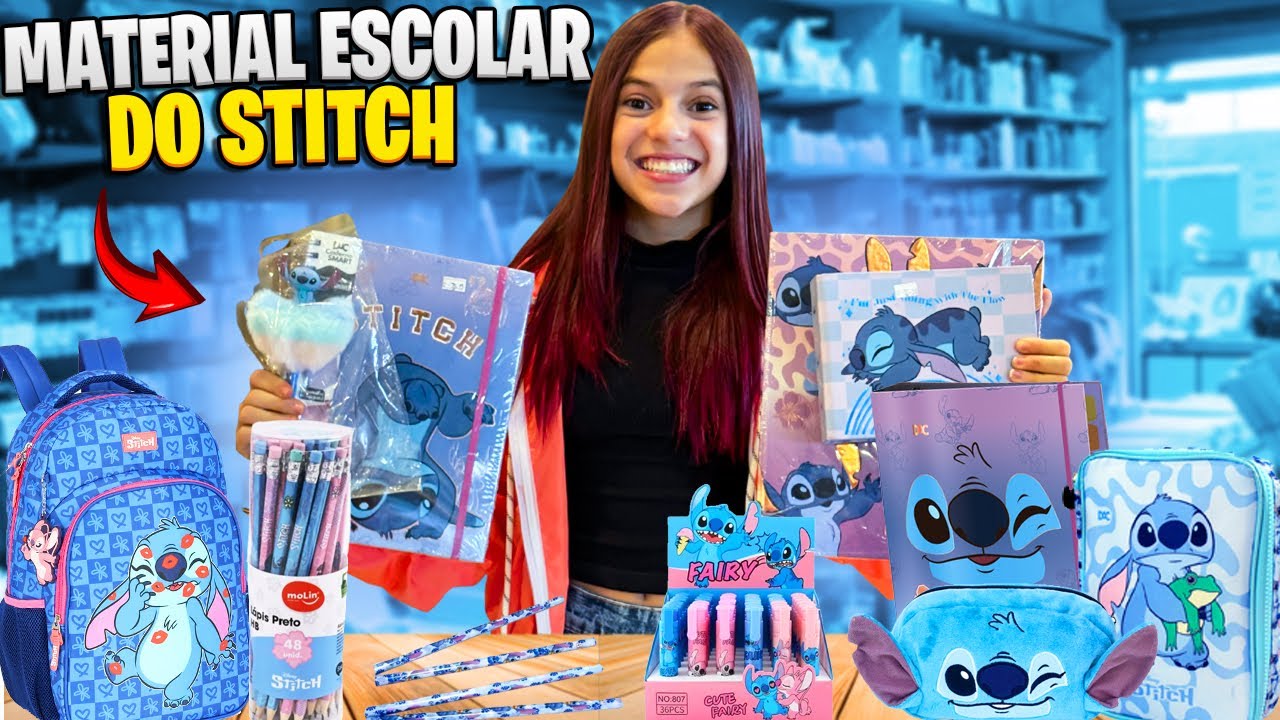 VOLTA AS AULAS COM MATERIAL ESCOLAR SÓ DO Stitch ￼( Jéssica Sousa)
