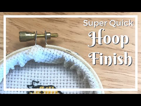 Cross Stitch HOOP FINISH - Super quick! | Flosstube