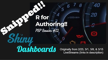 R for Authoring SNIPPED!!! --- Shiny Dashboards in Quarto
