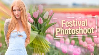 Tulip Festival Photoshoot 🌷 Spring Colors & Golden Hour Magic