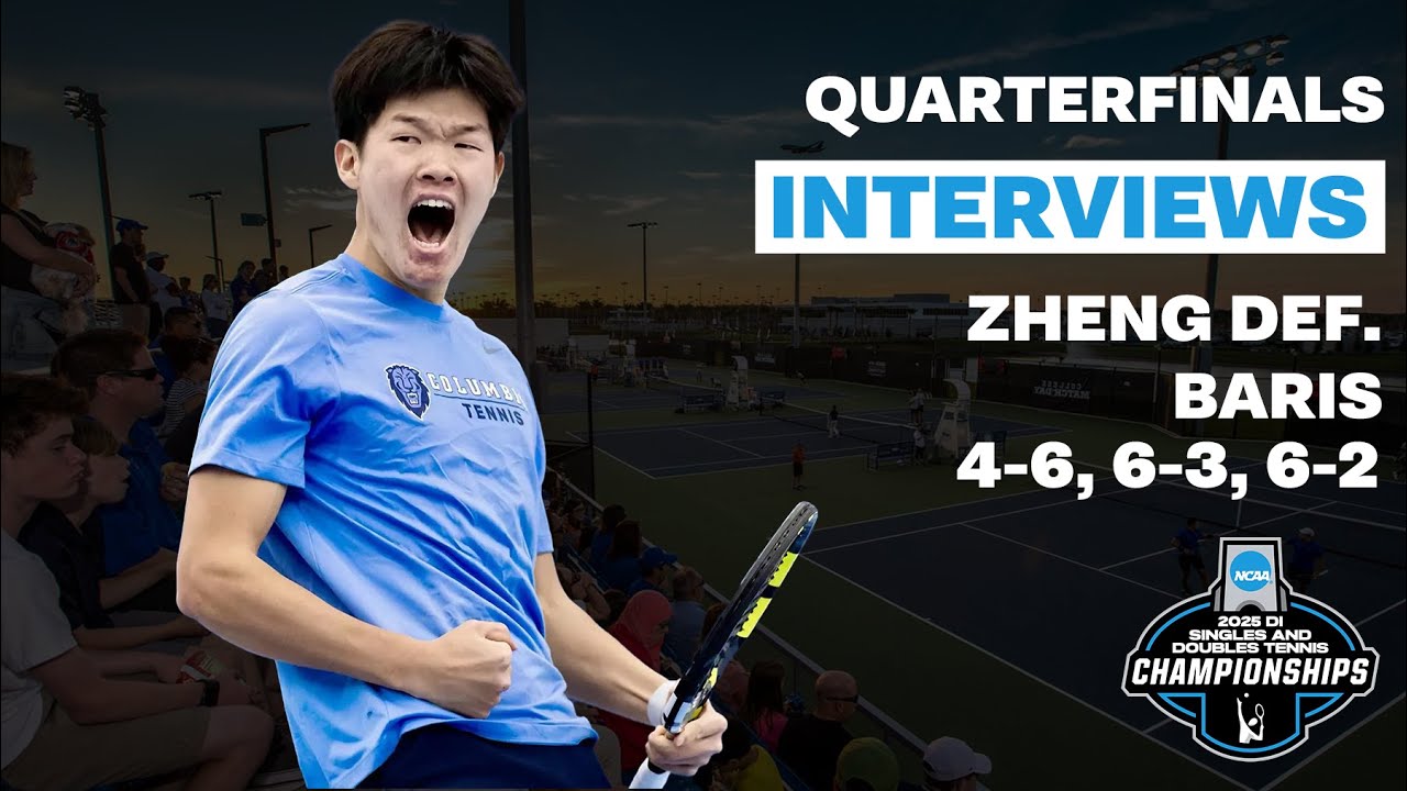Интервью Майкла Чжэна после матча | Квалификация NCAA | Def. O. Row 4-6, 6-3, 6-2