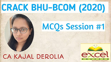 #1 BHU BCOM Entrance MCQs | Bcom(Hons.) & Bcom(FMM) | Past year questions coverage |