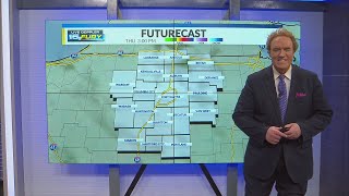 A few clouds with cold temperatures