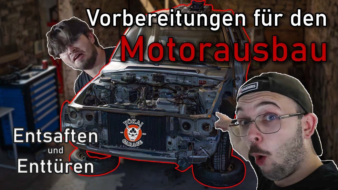 Entladen und Entsaften | Vorbereitung zum Motorausbau | YŌKAI GARAGE