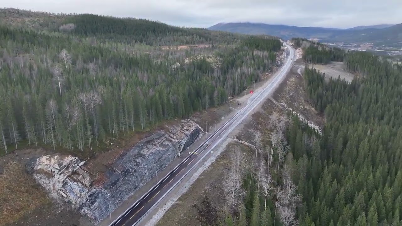 LNS E6 Svenningelv-Lien Droneoverflyving før overlevering uke 44 2025