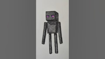 Every day I draw one MINECRAFT character | Enderman #shorts #minecraftcharacters #pixelart