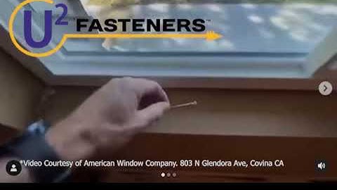 Installing a Vinyl Window with U2 Fasteners
