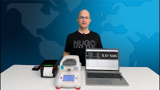 Virtual printer with moisture analyzer MB120 from Ohaus