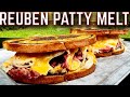 THE BEST PATTY MELT WE'VE EVER MADE! REUBEN "SMASHED" PATTY MELT ON THE GRIDDLE! EASY RECIPE