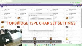TOPSALE TopBridge TSPL printer charset setup