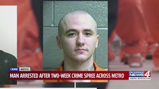 Man arrested after two-week crime spree across metro