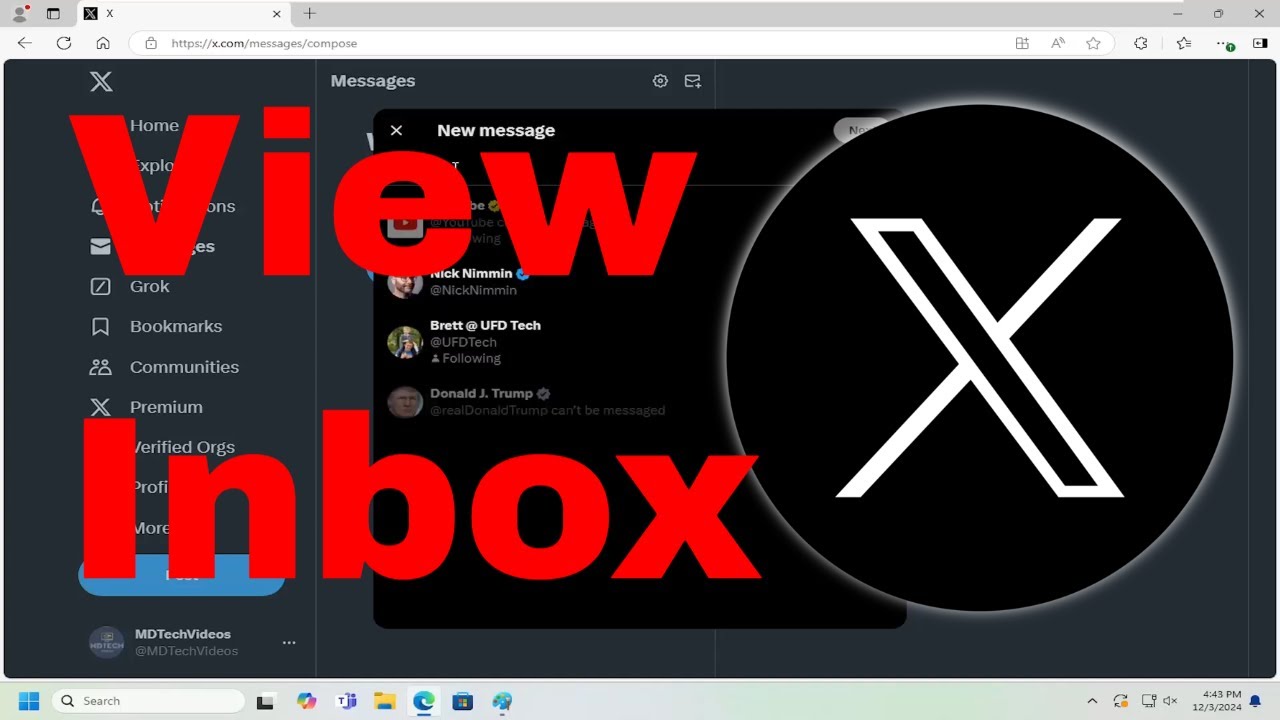 How To View Message Inbox On Twitter [Tutorial] - YouTube