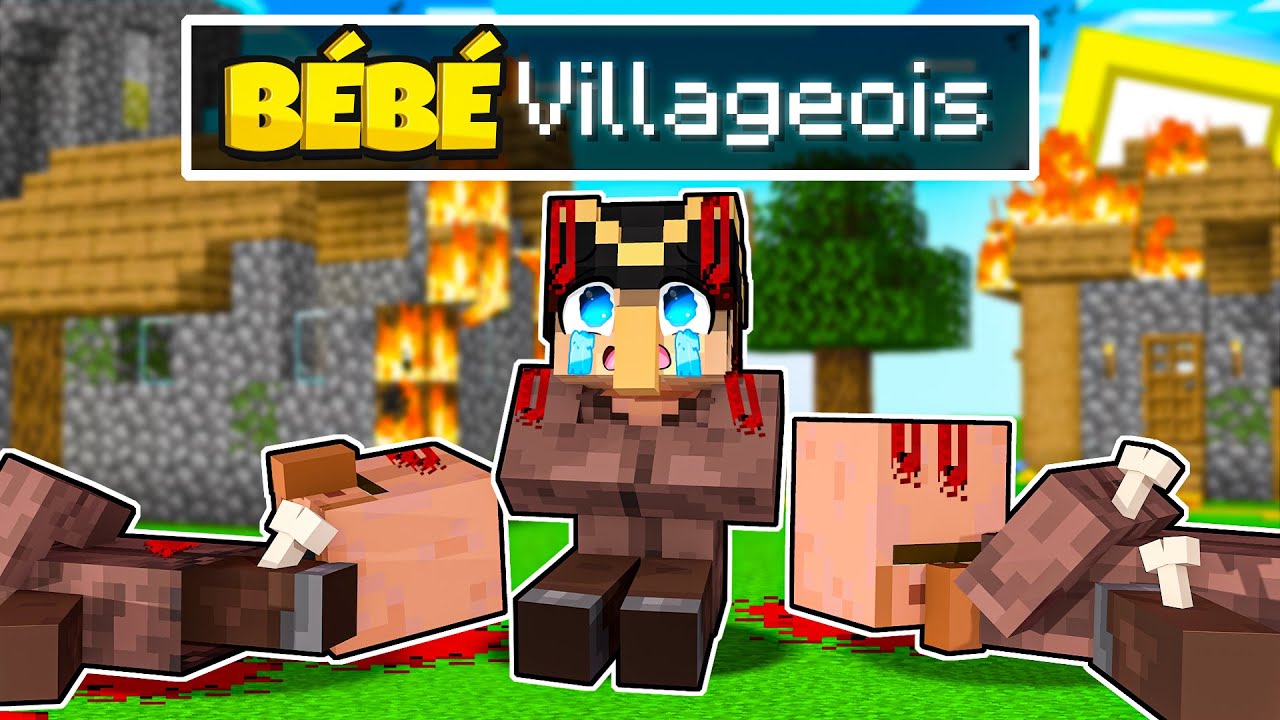 J'ai SURVÉCU 1000 HEURES en BÉBÉ VILLAGEOIS dans MINECRAFT ! - YouTube