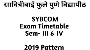 SYBCOM Timetable || SPPU Exam Update ||