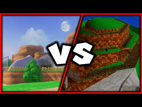 Bob-Omb Battlefield Comparison | Super Mario Odyssey vs Super Mario 64 [by TheSunCat & Others]