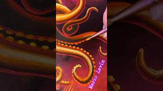 Pintando un PULPO con PINTURA ACRÍLICA!!… | SHORT