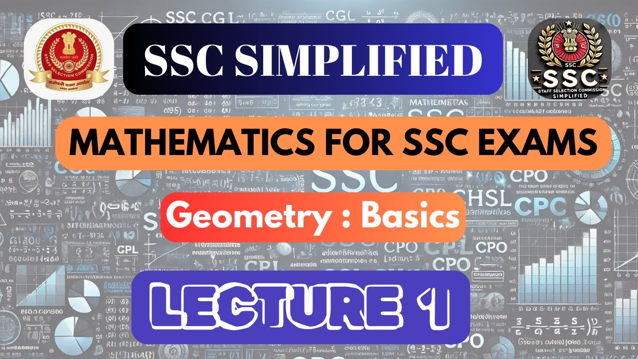 Geometry Lec 1: SSC Mathematics for SSC CGL, CHSL, MTS, GD, CPO and all ...