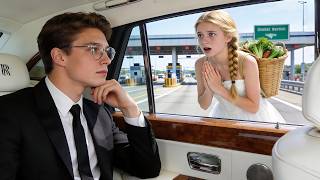 Sold to an old man?Poor girl jumped into a stranger’s car,using vegetables as fare! CEO fell for her