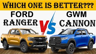 ALL NEW Ford RANGER WILDTRAK Vs ALL NEW GWM CANNON VANTA | Which is better ?