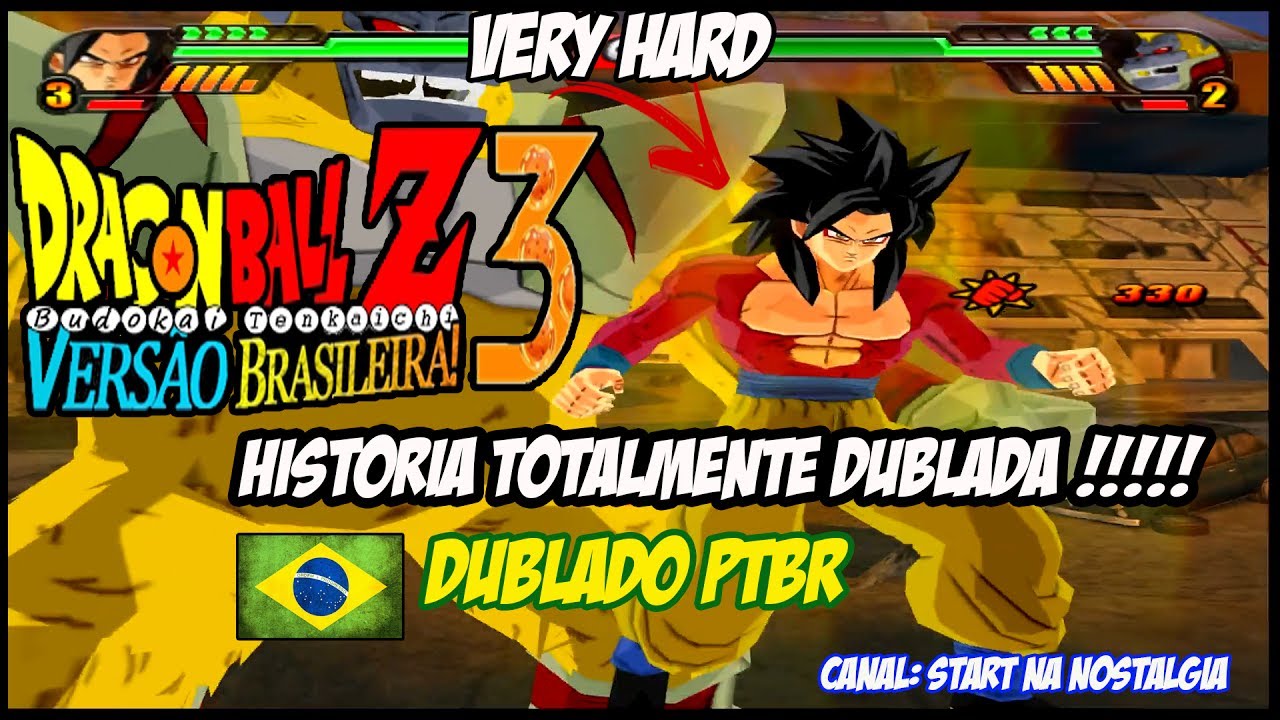 Dragon Ball Z Budokai Tenkaichi 3 DUBLADO no PS2 (VERSÃO BRASILEIRA) 