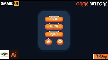 How to create super easy game buttons UI design (Mobile Game Menu)