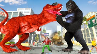 Gorilla Hunting Games: Wild Animal Hunting Android Gameplay | Godzilla in the Kong City Smasher screenshot 2