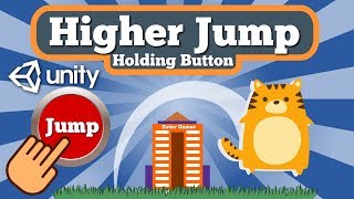 Unity 2D Tutorial About How To Make Character Jump Higher By Holding Down And Releasing UI Button. screenshot 5